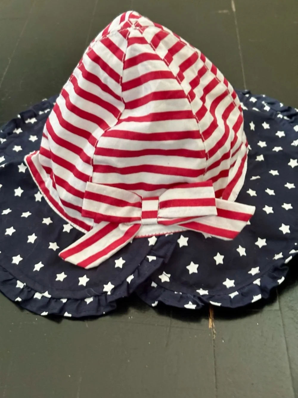 The Children's Place American Stars & Stripes Ruffle Bucket Hat Toddler S/M